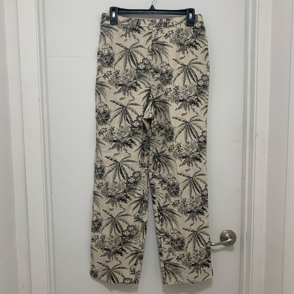 100% Linen Coldwater Creek Tropical Pants